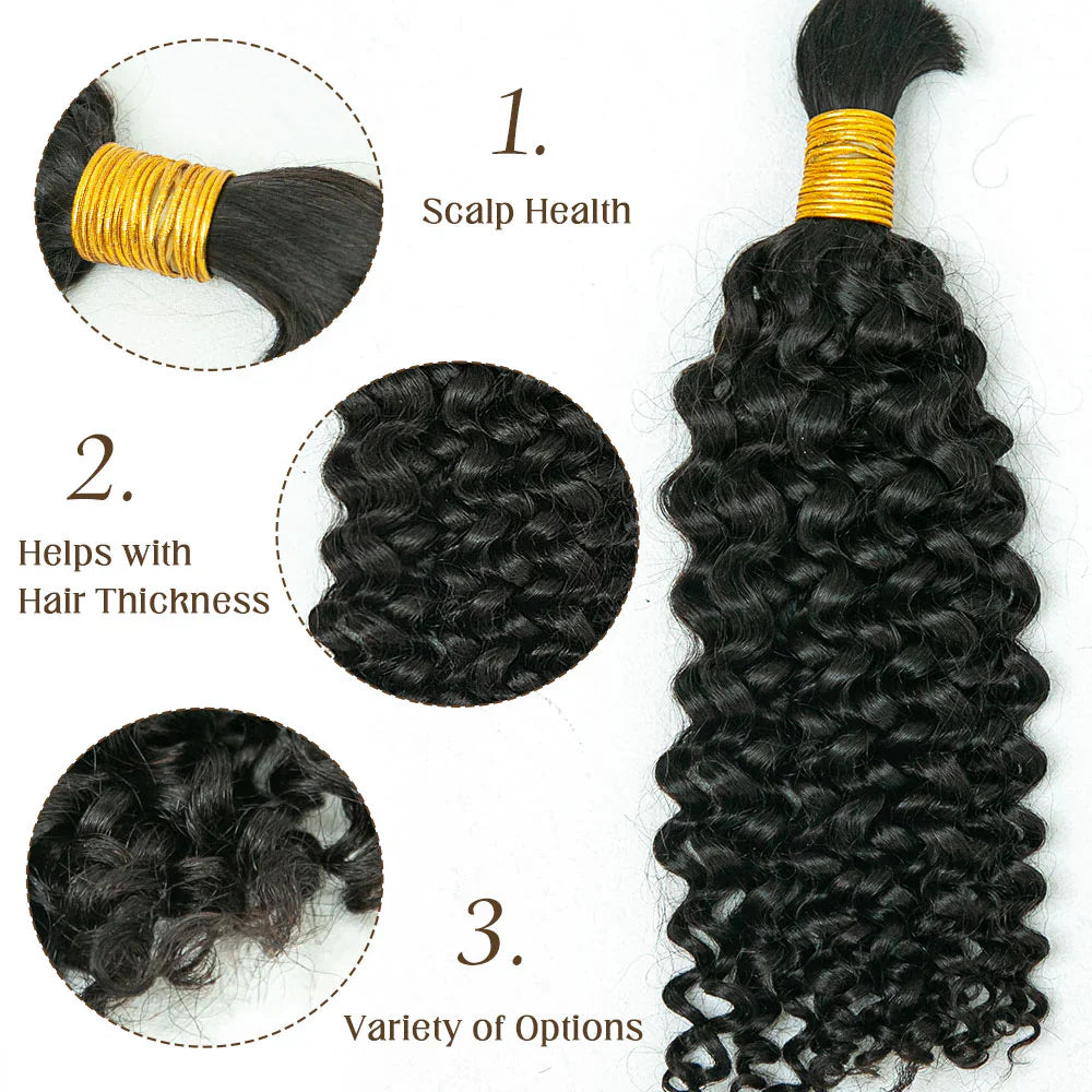 VIRGIN DEEP CURLY BULK HAIR
