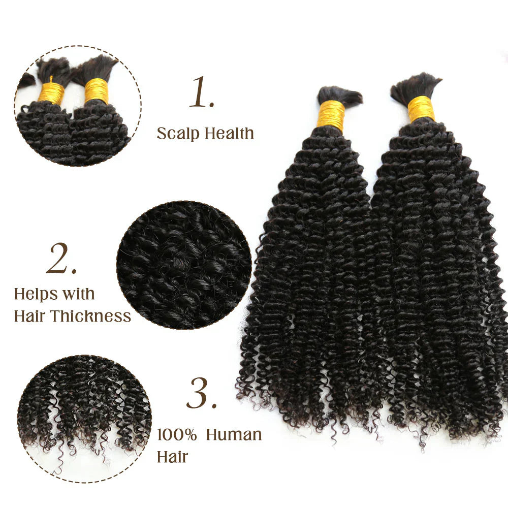 VIRGIN KINKY CURLY BULK HAIR