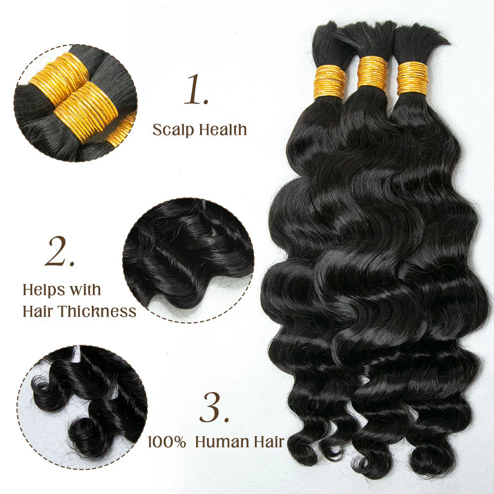 VIRGIN LOOSE WAVE BULK HAIR (BH00000106)