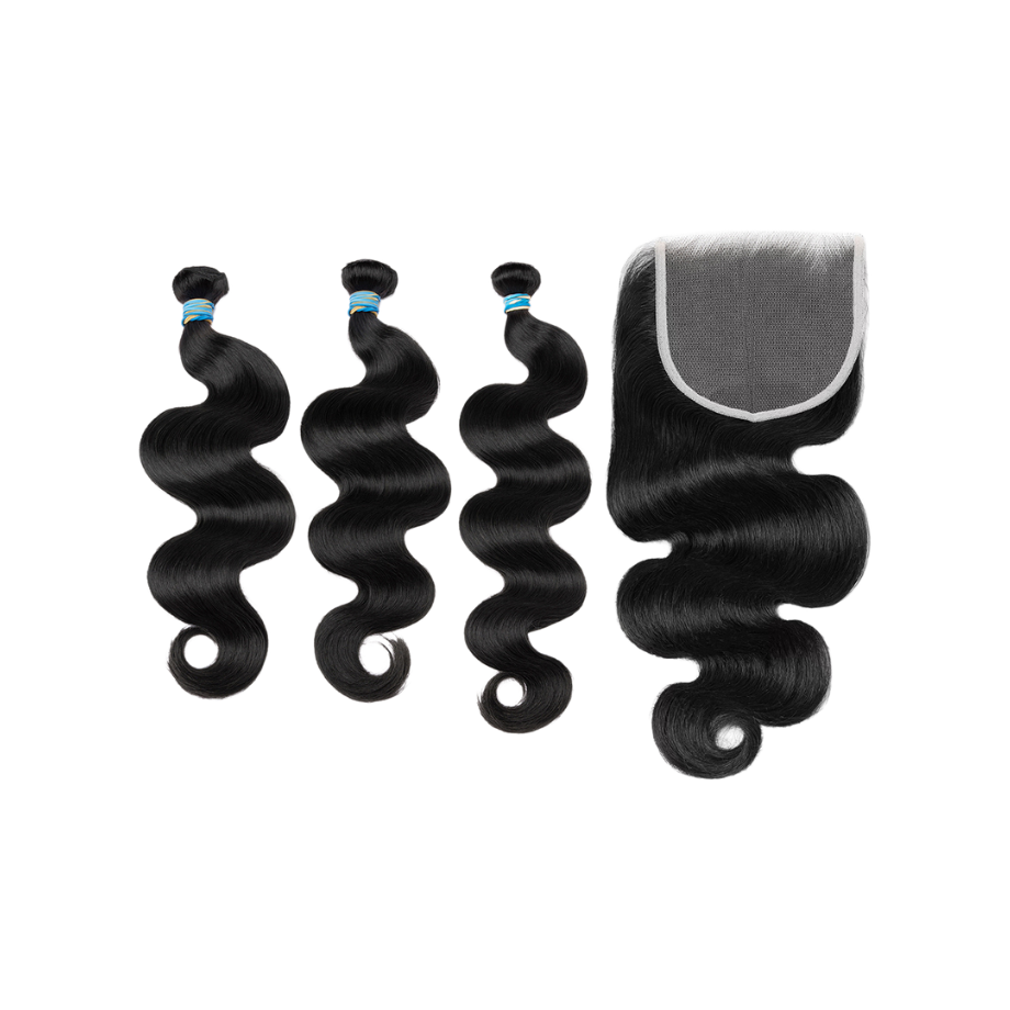 3 SUPER VIRGIN BODY WAVE BUNDLES + 5x5 CLOSURE DEAL